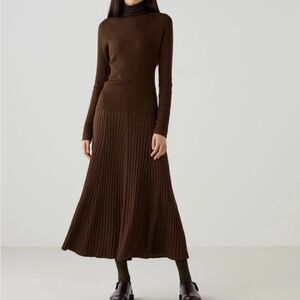 (Set) Uniqlo:C Wool Skirt + Turtleneck - Medium